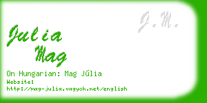 julia mag business card